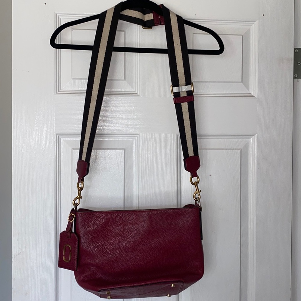 Marc Jacobs Maroon Leather Crossbody Purse